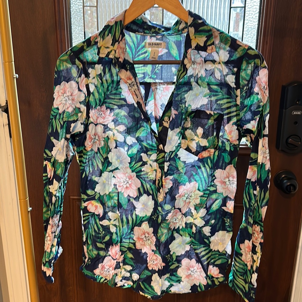 Old Navy Floral Dress Shirt